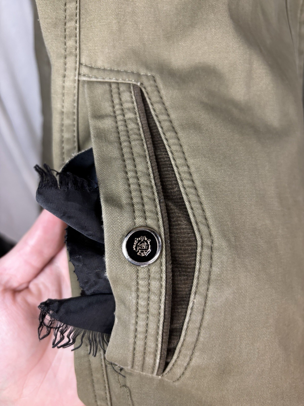 Playboy Collection Zip Up Jacket Large Green Bomb… - image 6