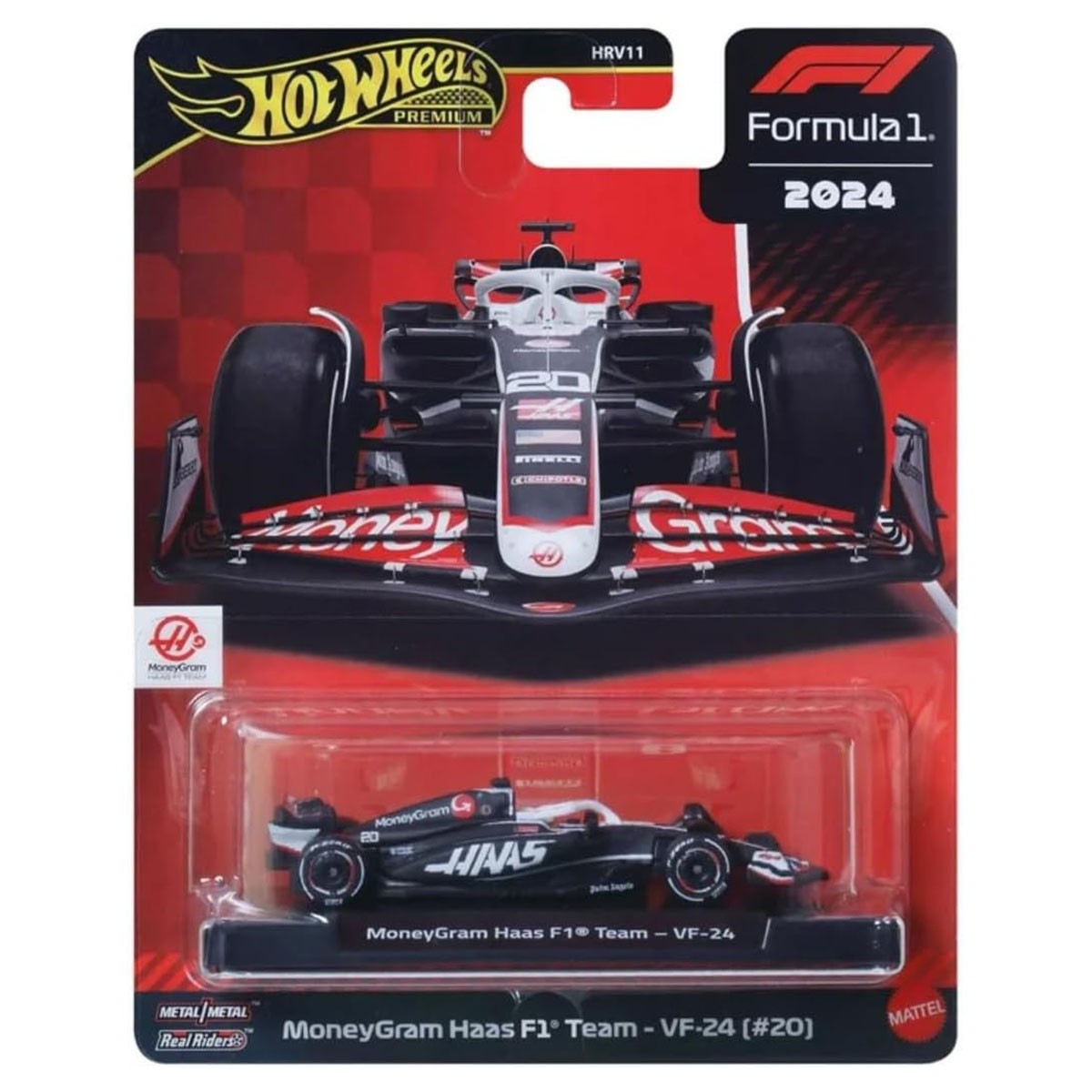 Hot Wheels F1 Race MoneyGram Haas F1 Team VF-24 (#20) - Kevin