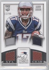 2013 National Treasures Rookie NFL Gear Materials Quad 11/99 Aaron Dobson #1 5x8