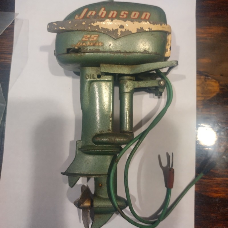 Vintage 1950s Johnson 25 Sea Horse Japan Toy Outboard Motor K&O