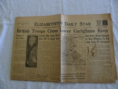 Copy of Elizabethton Daily Star January 1944