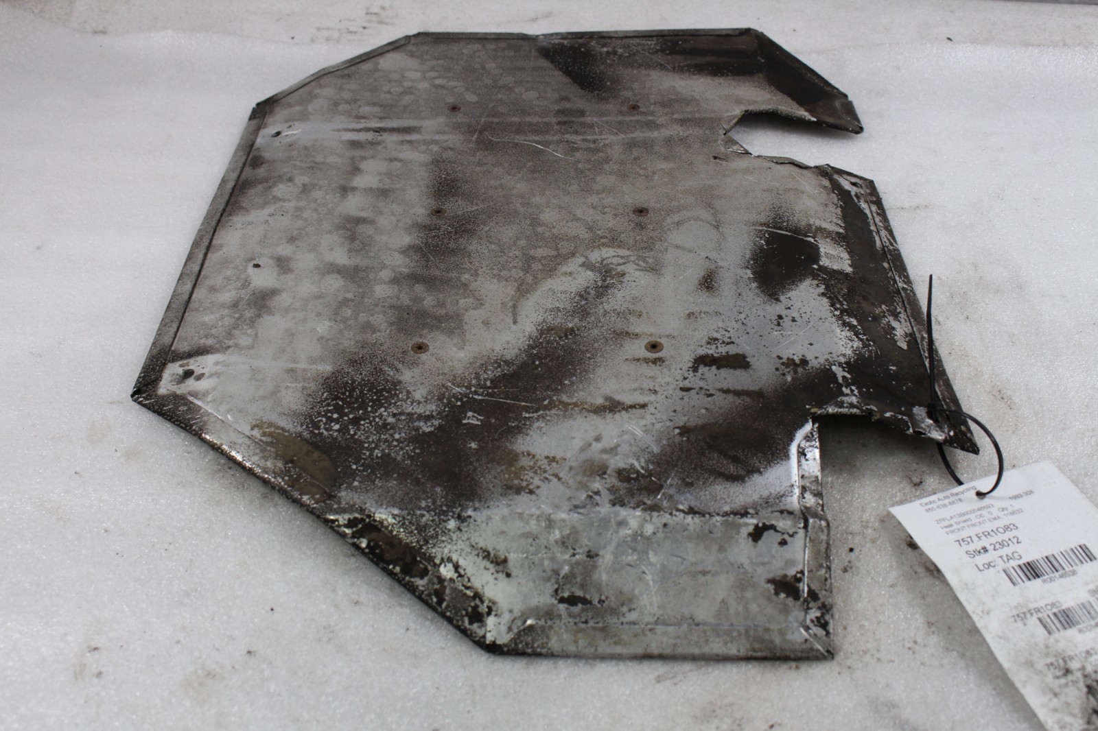 Ferrari 308, Front Exhaust Heat Shield, Burn Dmg, Used, P/N 118632