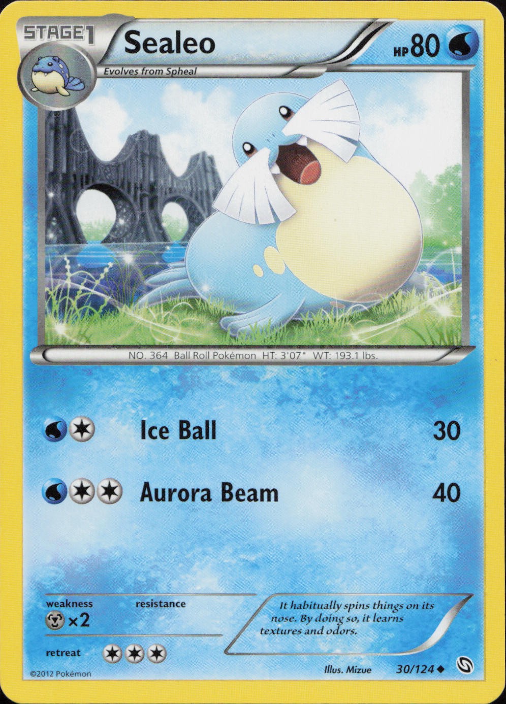 Sealeo 30/124 Uncommon Dragons Exalted Pokemon Lightly Played