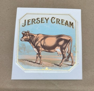 Antique Cigar Box Label ''Jersey Cream'' Color Lithograph c1910