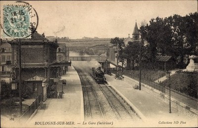 Ak Boulogne sur Mer Pas de Calais, La Gare - 3938832
