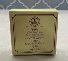 Taylor of Old Bond Street Sandalwood Hard Shaving Soap Refill 3.5 oz