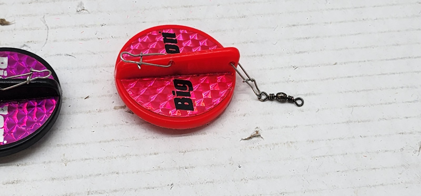 2 BIG JON MINI DIVER DISKS BLACK/PURPLE RED TROLLING SALMON WALLEYE FISHING