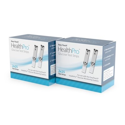 HealthPro Diabetic Test Strips by Easy Touch, 100 Count, Compatible with HealthP