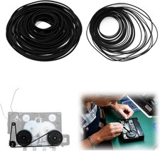 Mixed Flat Rubber Cassette Belts Kit - 80 Assorted Sizes for Vintage Machines
