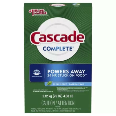 2-pack Cascade Complete All in One dish detergent 60 oz (120 oz total)