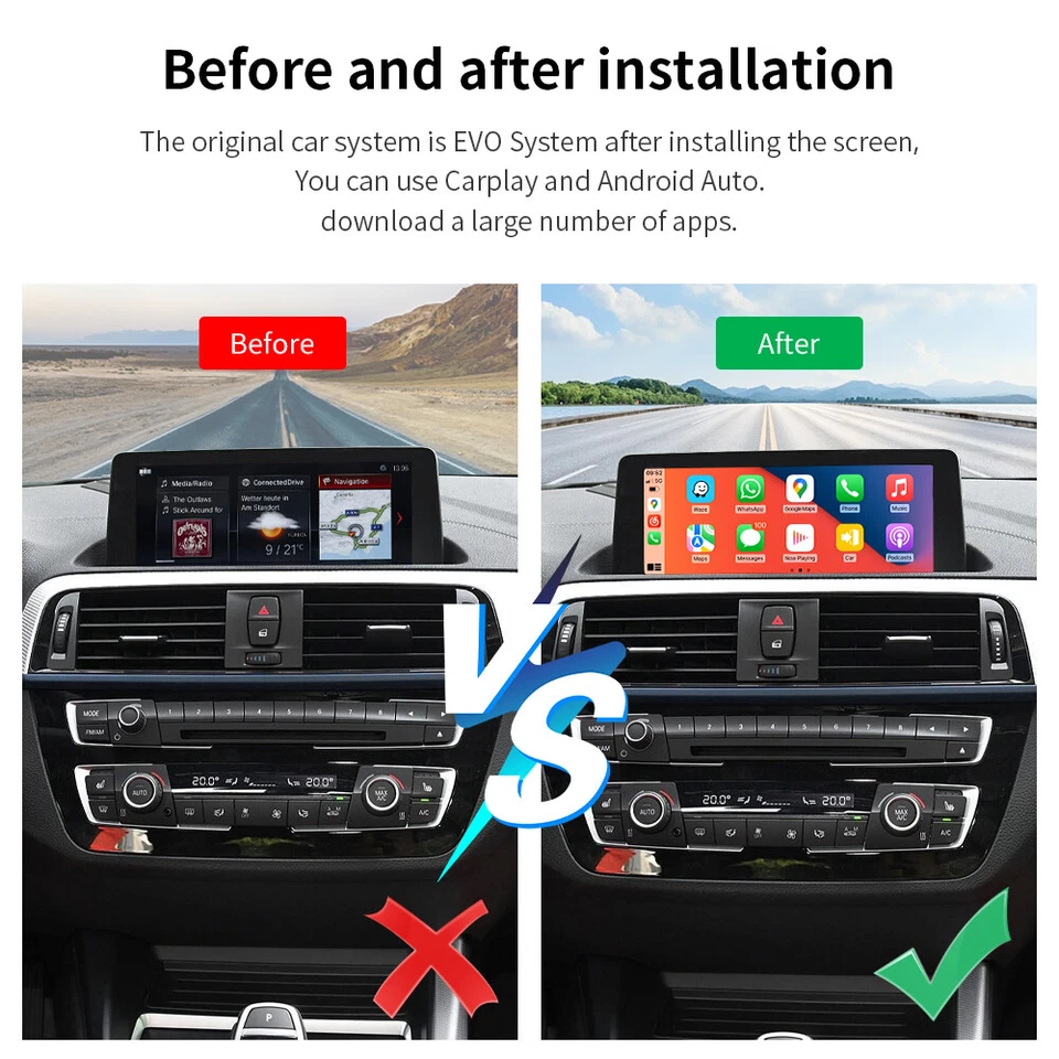Wireless CarPlay For BMW 1 2 Series F20 F21 F22 F23 Android Auto Retrofit Navi Foto 4 de 4