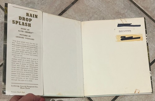 RAIN DROP SPLASH OLDER HARDCOVER EDITION EX-LIBRIS - Imagen 3 de 17