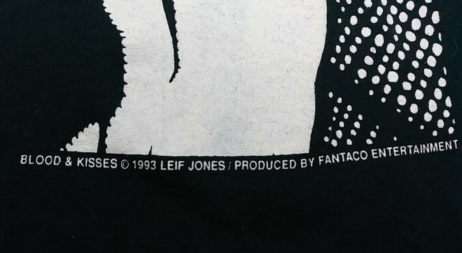 Vintage 1993 Blood & Kisses T-Shirt Leif Jones Fa… - image 3