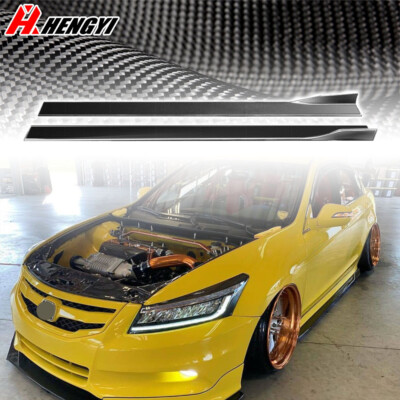 #ad #ad CARBON LOOK SIDE SKIRT EXTENSION SPLITTER ROCKER FOR HONDA ACCORD 2008 2012 $68.99