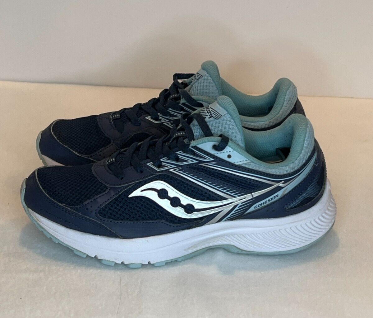 Saucony Womens Cohesion 14 Navy Blue Size Running Sneakers S10628-3