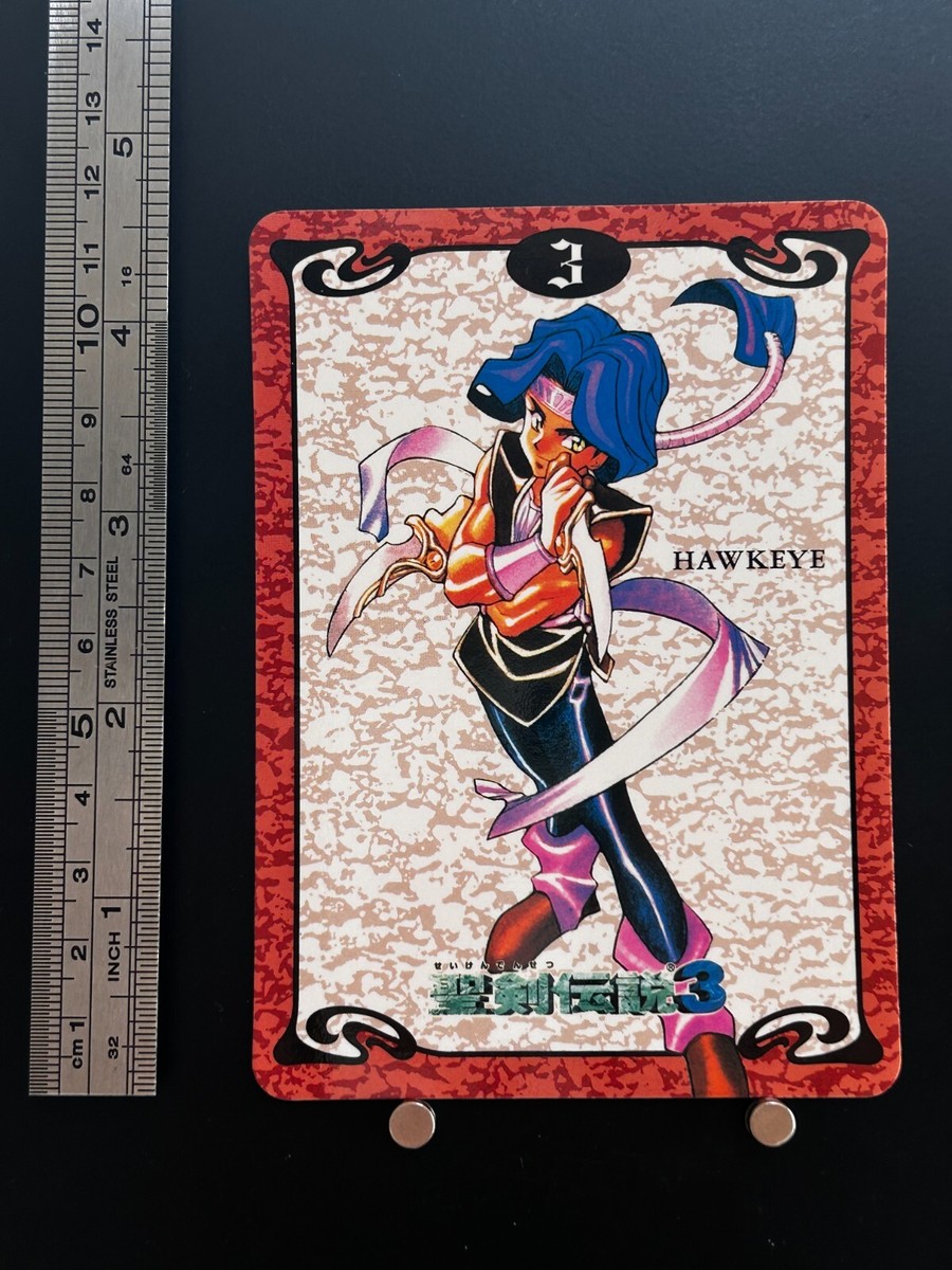 AAA トレカ 3rd 4th 5th ATTACK 1st 2nd 宇野 紫 Hawkeye Trials of Mana Jumbo Card #3 Square Japanese JAPAN Game