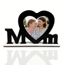 Mothers Day Photo Picture Frame Gift Mom Birthday Table Home Decor Black Wood