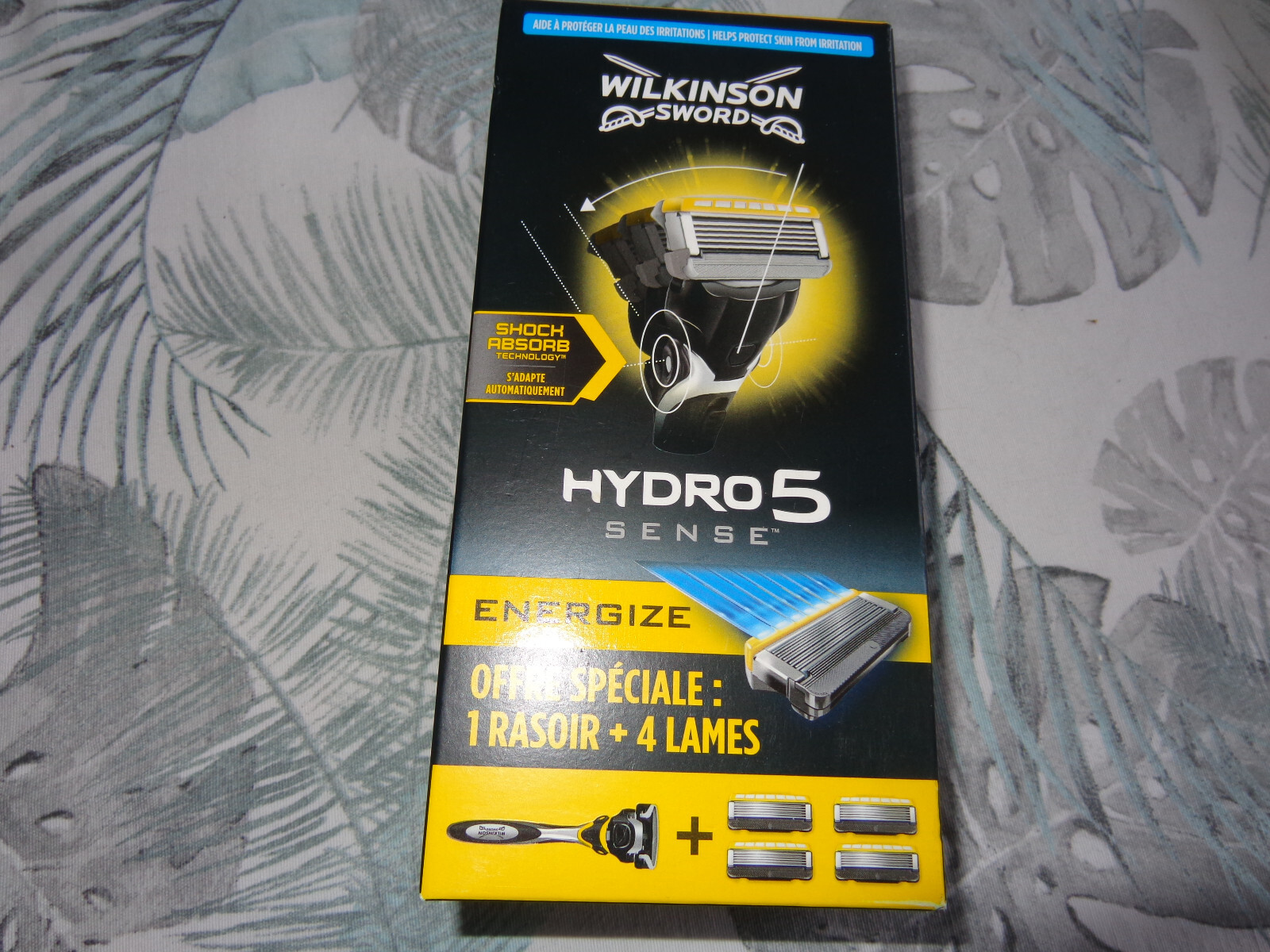 Rasoir Wilkinson Hydro 5 Sense Energize avec 4 recharges de lames pour rasoir homme 5 lames