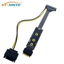 PCI-E 4.0 GEN4 Riser Card SATA Power Supply for M2 NVME M.2 to U.2 U.3 SSD Cable