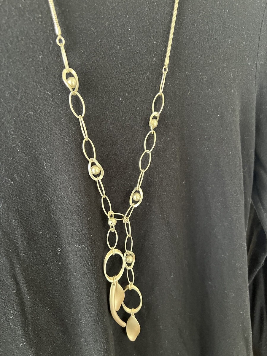 Chico\'s long neck chain Chicos Long Gold Tone Multi Chain Necklace. Tassel Feature  main image 4