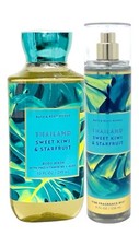 BATH BODY WORKS THAILAND SWEET KIWI STARFRUIT MIST SPRAY SHOWER GEL SET OF 2