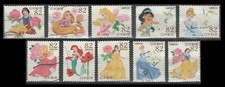 Japan 3960a-j Disney Princes Characters [10 USED Stamps of 2015]