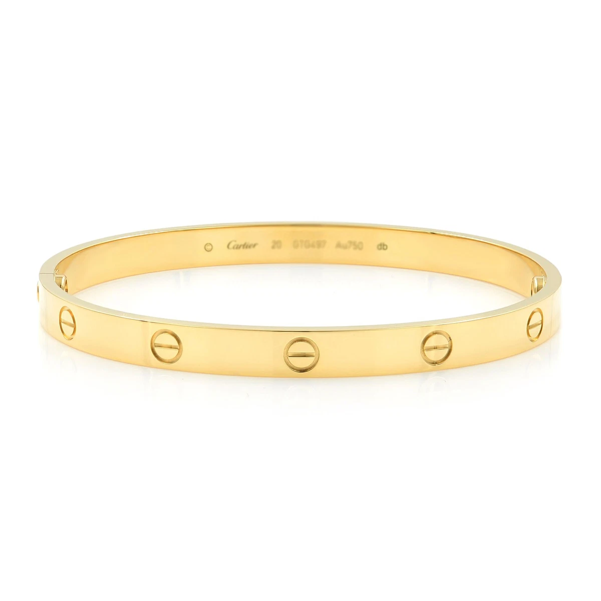 CARTIER Love Bracelet 18K Yellow Gold with 10 Diamonds