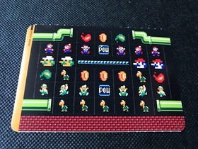 Mario Bros Famicom History Book Sealdass Sticker Japanese NINTENDO Very Rare