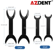 AZDENT Dental Intraoral Cheek Lip Retractor Double-headed T-Shape Opener Black