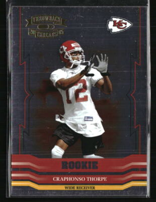 Craphonso Thorpe /999 RC 2005 Donruss Throwback Threads #172  Football Card