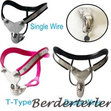 3 Types Emcc Stainless Steel Chastity Belt with Removable Plug Chastity Device