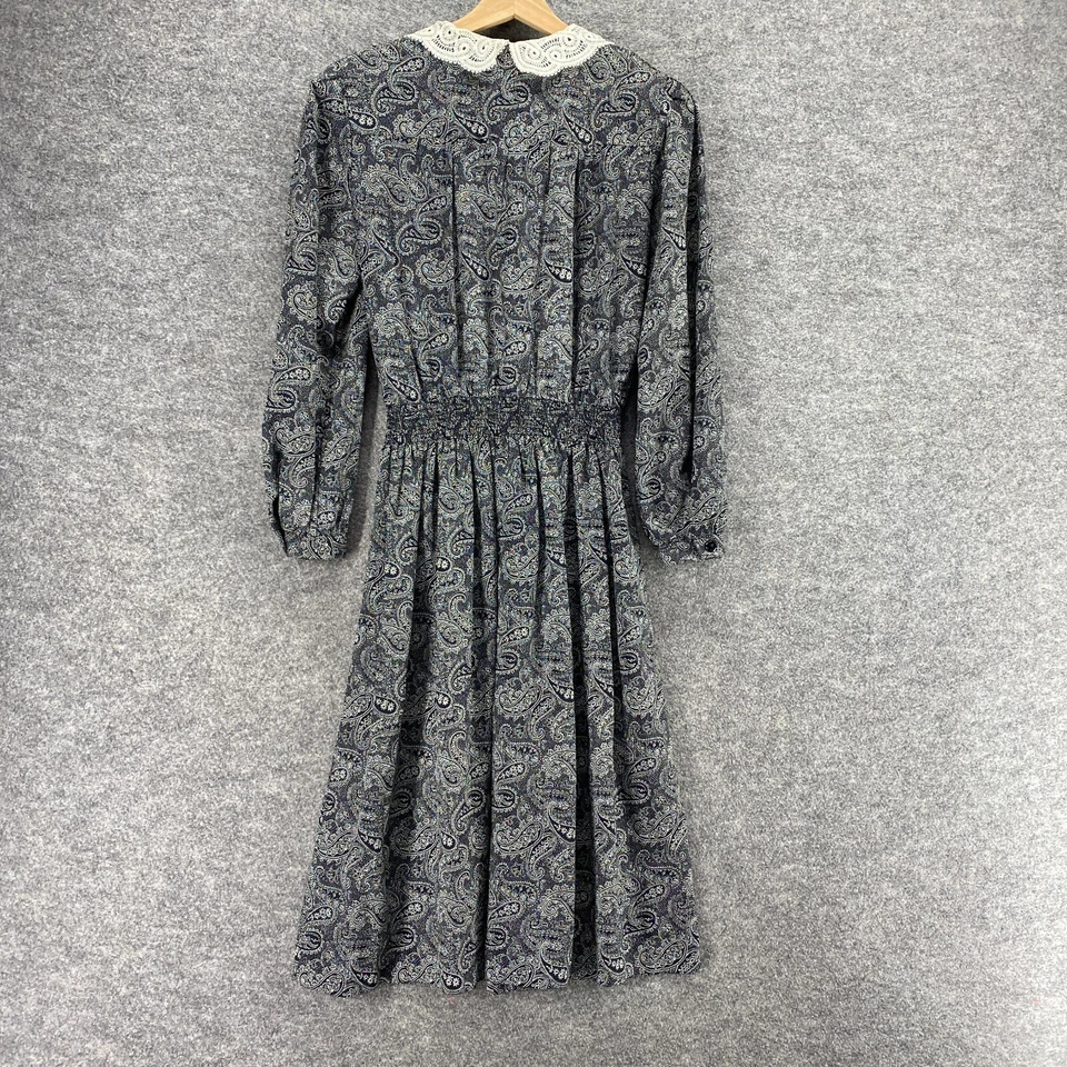 Vestido Taurus II Mujer 10 Negro Cachemira Maxi Largo Elástico Cintura Cuello Botón Foto 2 de 4