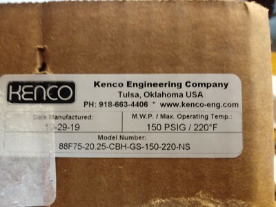 New Kenco Engineering 88F75-20.25-CBH-GS-150-220-NS Liquid Level Gauge