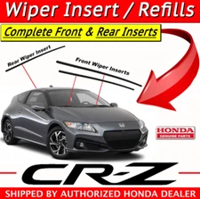 🔥Genuine Honda CR-Z Wiper Insert Set Front and Rear 2011 - 2016 CRZ Inserts 🔥