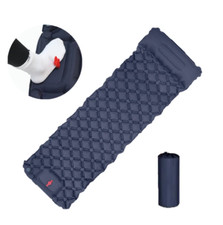 NNEOBA Outdoor Ultralight Camping Sleeping Pad with Built-in Pump and Headrest