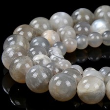 Natural Gray Sunstone Gemstone Grd A Round 5MM 6MM 7MM 8MM 10MM Beads D392 