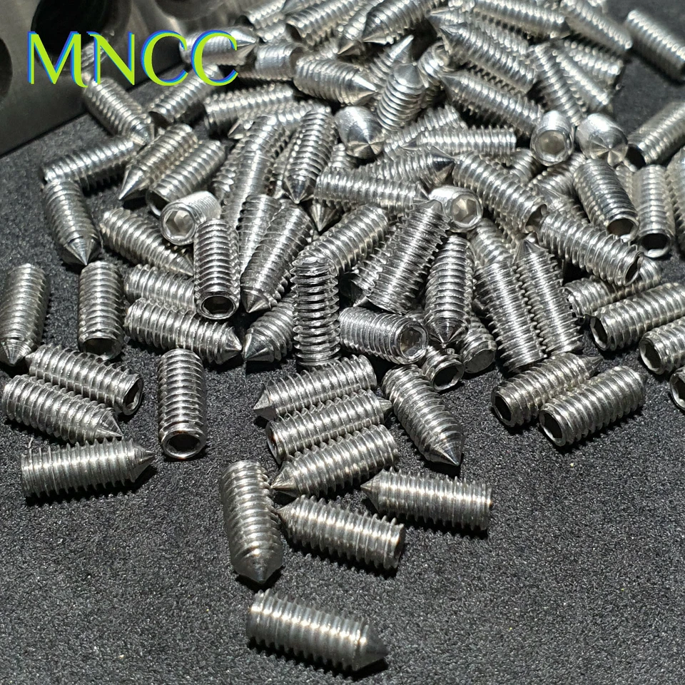 M4 Cone Point Grub Screw 3mm - 12mm Hex Head Set Screw A2 Stainless Steel 0.7P