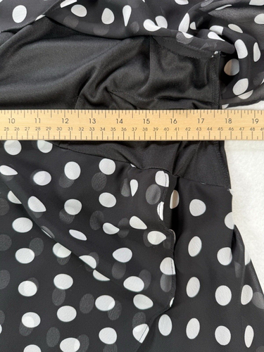 Robert Louis black and white polka dot layered dress size M - Picture 3 of 6