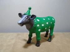 ANKYO COW IN GREEN PAJAMAS & PARTY HAT FIGURE (MA914)