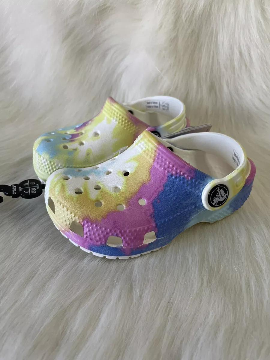 Tie dye hotsell kids crocs