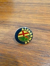 VINTAGE ALFA ROMEO LOGO 3/4" BUBBLE TYPE HAT LAPEL PIN AUTOMOTiVE