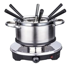 Electric 2L Large Stainless Steel Fondue Grill & Steam Boat Hot Pot Post from AU