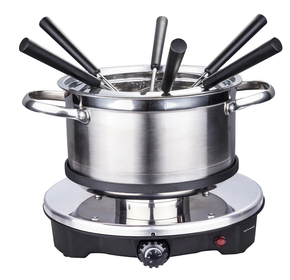 Electric 2L Large Stainless Steel Fondue Grill & Steam Boat Hot Pot Post from AU