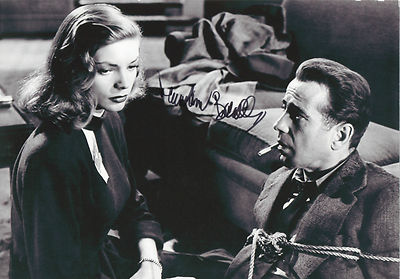 LAUREN BACALL signiertes 12x8 Foto MORD IM ORIENT EXPRESS & KEY LARGO COA