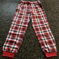 Cat  Jack Kids Unisex Pajama Pants Elastic Waistband Drawstring Size S 6/6X Red