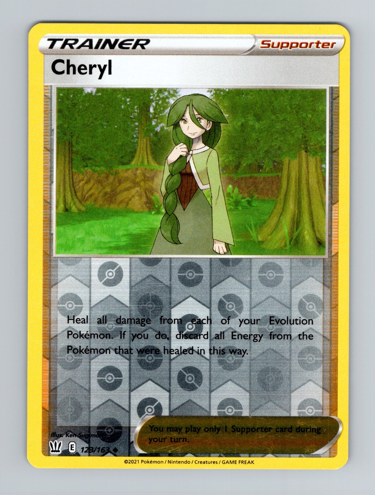 2021 Cheryl 123/163 Trainer Reverse Holo Uncommon Pokemon TCG Battle Styles