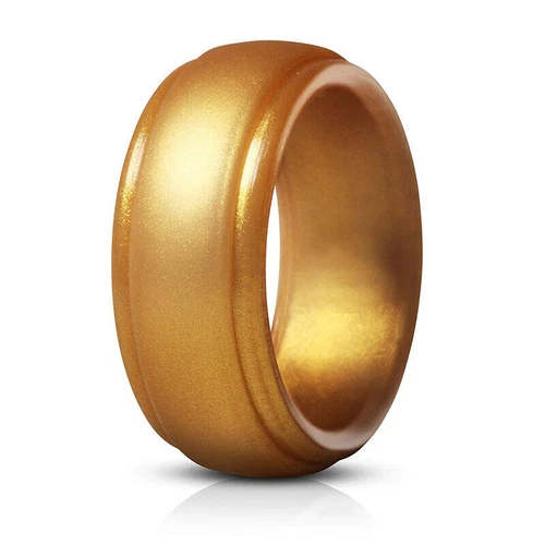 Schwarz Silikon Ring Gummi Ehering flexibel für Männer Training Männer Lifestyle - Bild 13 von 46