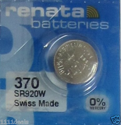 370 Renata SR920W Watch 1 battery