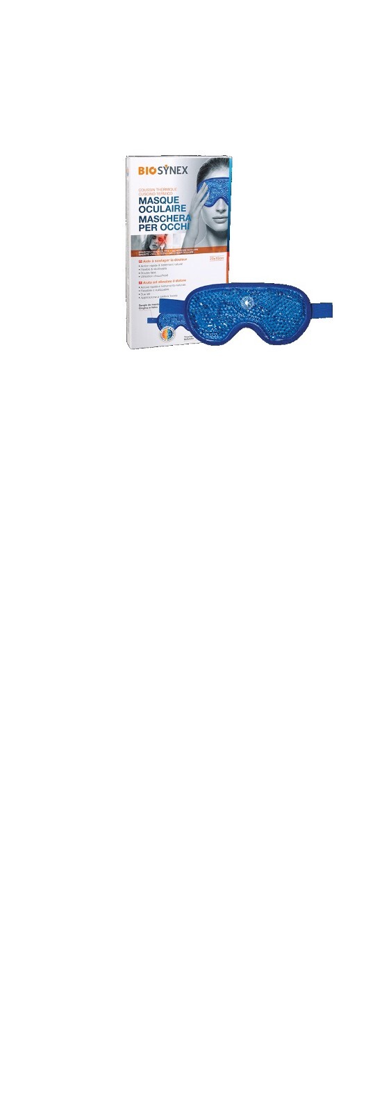 BIOSYNEX CUSCINO TERMICO MASCHERA PER OCCHI 20X10 CM PER TERAPIA CALDO/FREDDO