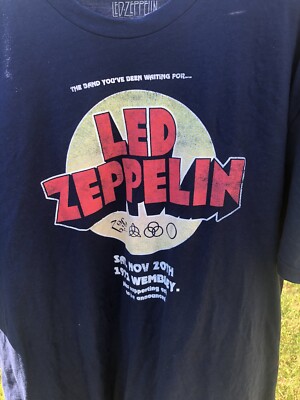 LED ZEPPELIN Tシャツ XL True Vintage 1984 LED ZEPPELIN Myth Gem Blue Tie Dye Cotton T